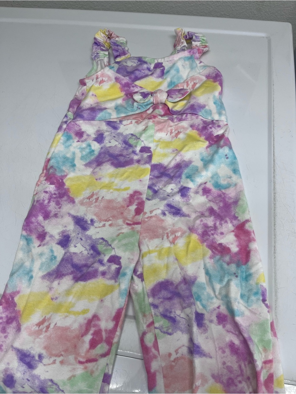 Juicy Couture Girls' Tie-Dye Romper in Purple, Yellow, Blue, Pink, Green